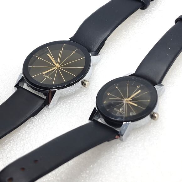 2 Watch Bundle Lot His Her couple set Mid Century Snider Starburst Dial Design - Picture 1 of 9